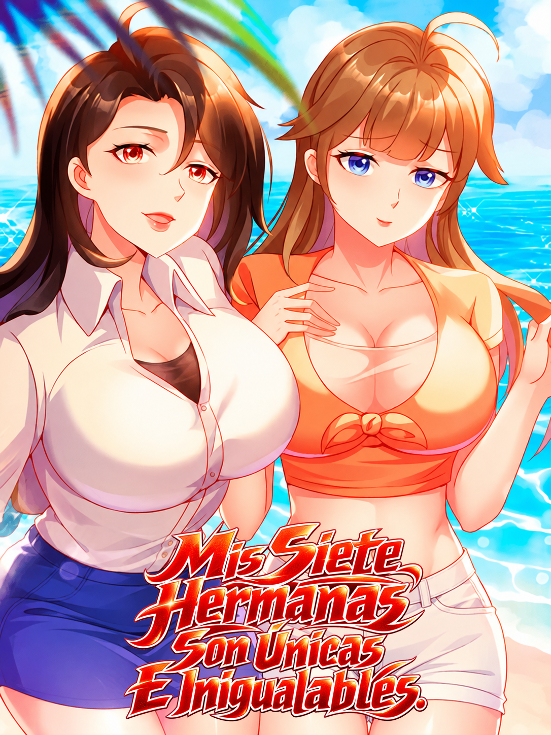 Amigas en la playa tropical