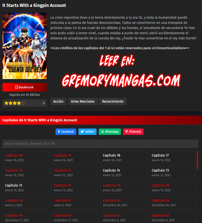 Comenzando con la Cuenta del Rey — Capítulo 54 — 43
