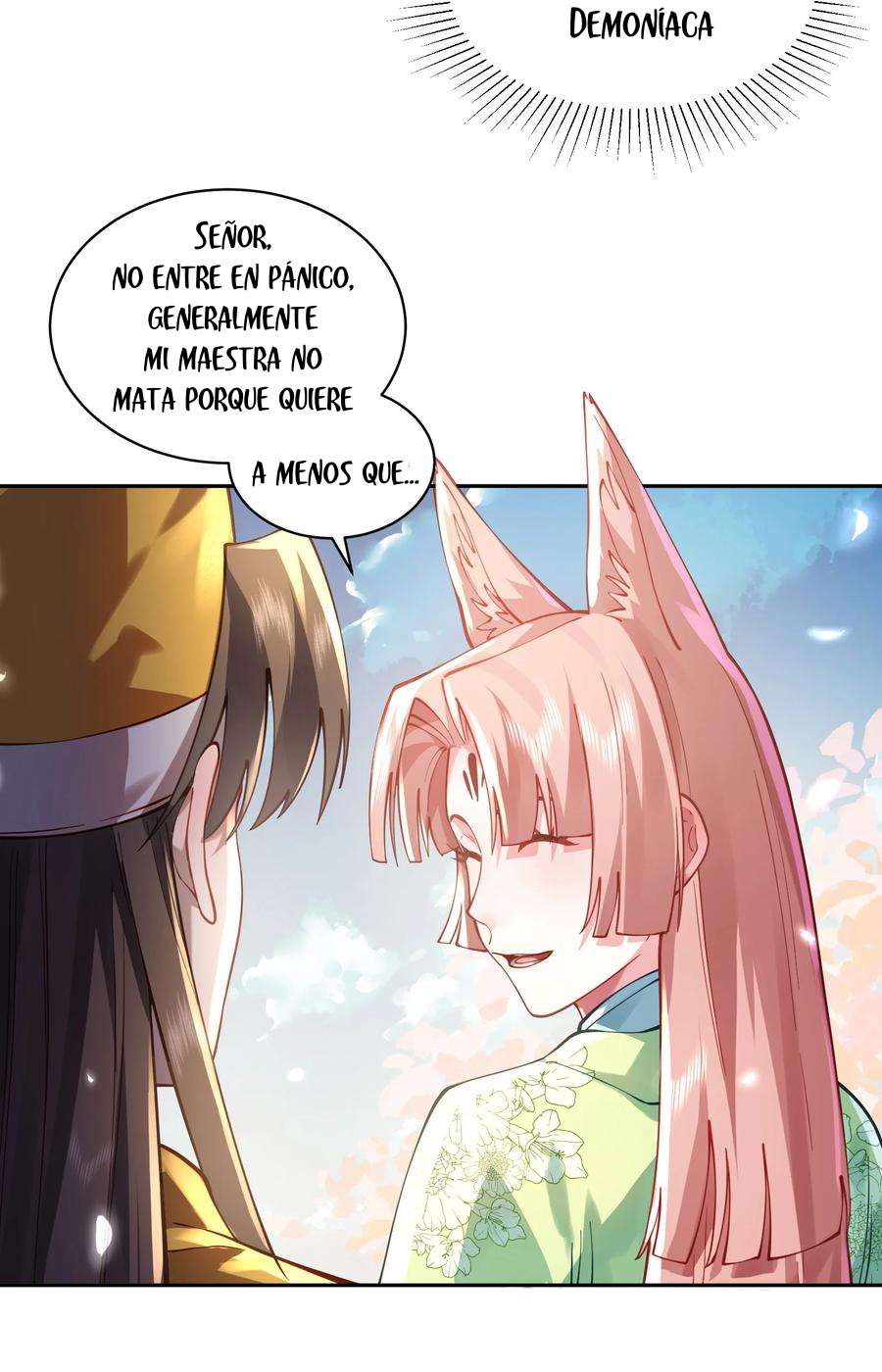 ¡Solo fue una lectura del destino! ¿Cómo es posible que el Emperador Demonio de las Nueve Colas se convierta en mi esposa?! — Capítulo 29 — 34