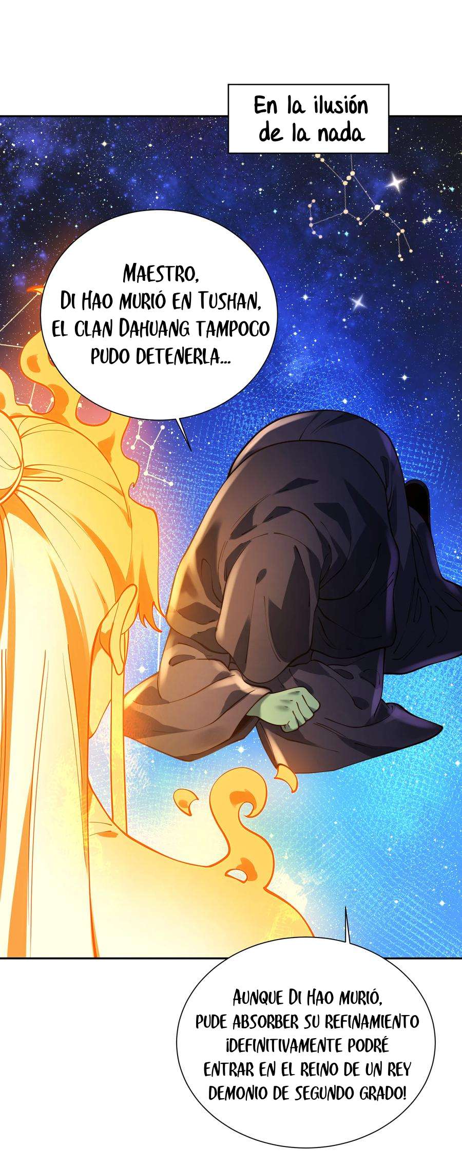¡Solo fue una lectura del destino! ¿Cómo es posible que el Emperador Demonio de las Nueve Colas se convierta en mi esposa?! — Capítulo 29 — 56