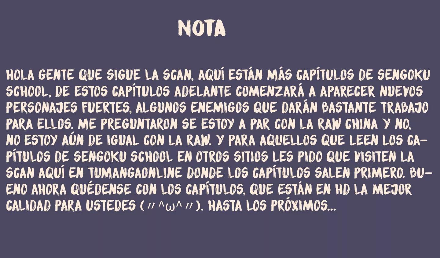 La Academia Sengoku de Artes Marciales — Capítulo 78 — 2